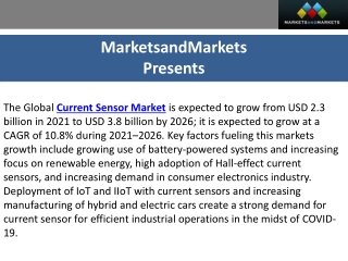 Current Sensor Market Share worth USD 3.8 Billion by 2026| MarketsandMarkets