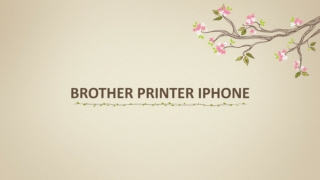 BROTHER PRINTER IPHONE