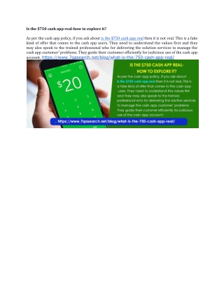Is the $750 cash app real-how to explore it