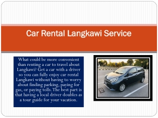 Car Rental Langkawi Service