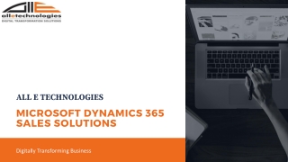 Microsoft Dynamics 365 Sales Solutions