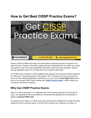 How to Get Best CISSP Practice Exams?