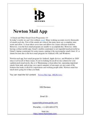 Newton Mail App-