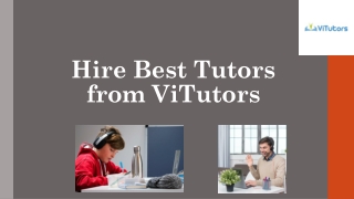 Looking for A Tutor? Contact ViTutors Today