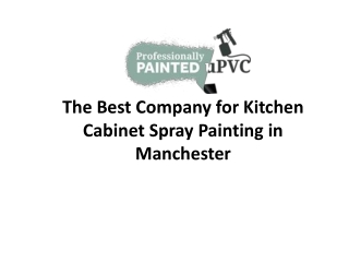 Kitchen Cabinet Spray Painting in Manchester