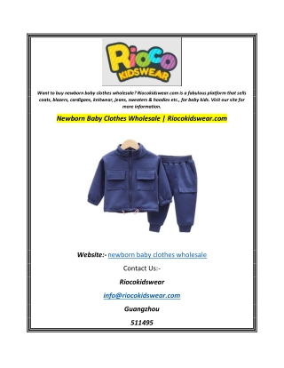 Newborn Baby Clothes Wholesale  Riocokidswear.com