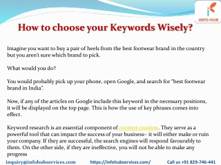 How to choose your keywords wiselyPDF