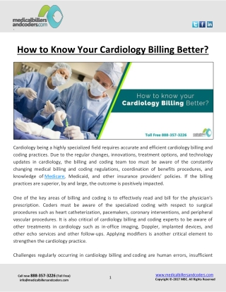 How to Know Your Cardiology Billing Better?
