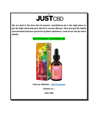 Cbd Oil Amazon  Justcbdstore.de