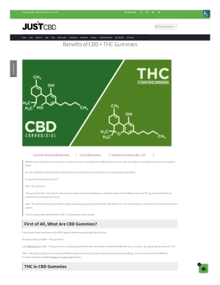 Benefits of CBD and THC Gummies