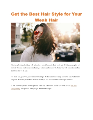 best hair straightening