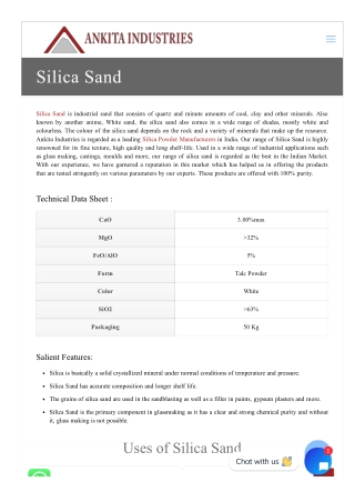 Manufacturer of Silica Powder