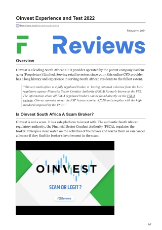 Oinvest Reviews: Is Scam or Safe?