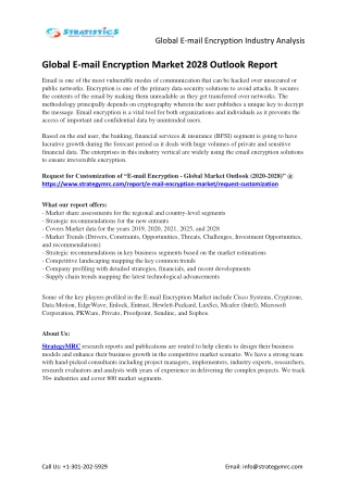 Global E-mail Encryption Industry Forecasts Report Analysis