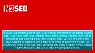 White Label SEO Company - In2SEOseoresellerpackages