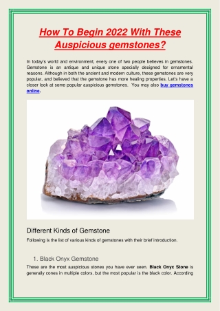 How To Begin 2022 With These Auspicious gemstones