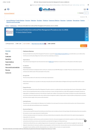 EMT 2022_ Ultrasound Guided Interventional Pain Management Procedures _ eMedEvents