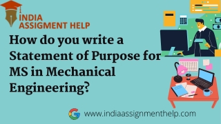 Statement of Purpose for MS in Mechanical Engineering