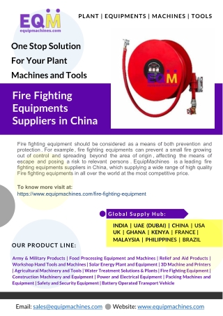 Fire Fighting Equipments Suppliers in China