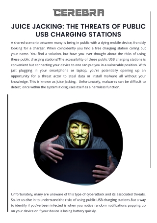 What Is Juice Jacking and How To Protect Your Phone