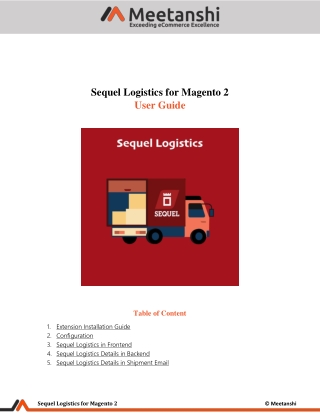 Magento 2 Sequel Logistics