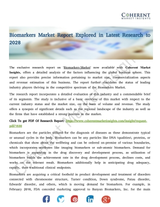 Biomarkers Market