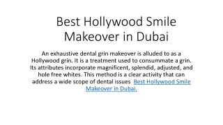 Best Hollywood Smile Makeover in Dubai