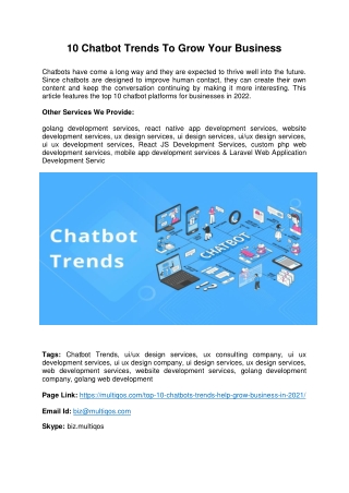 Top 10 Chatbot Trends That Will Transform Your Business in 2022