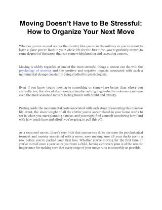 Moving Doesn’t Have to Be Stressful_ How to Organize Your Next Move