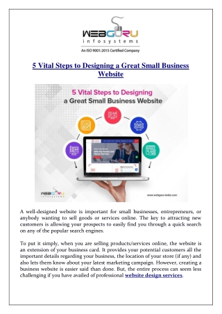 5 Vital Steps to Designing a Great Small Business Website