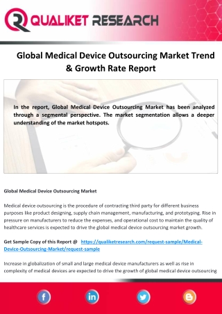 Global Medical Device Outsourcing Market
