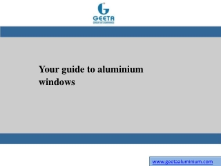 Your guide to aluminium windows