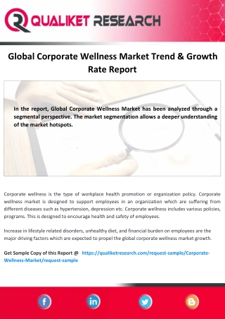 Global Corporate Wellness Market