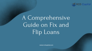 Fix and Flip Loans in California | RCD Capital