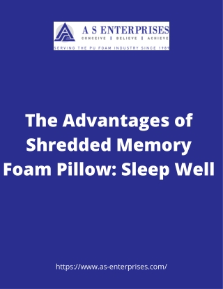 The Advantages of Shredded Memory Foam Pillow: Sleep Well