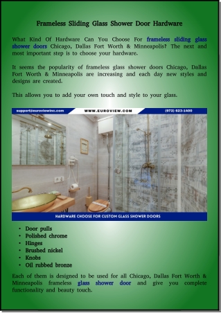 frameless sliding glass shower door hardware