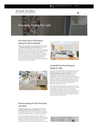 Property Styling For Sale