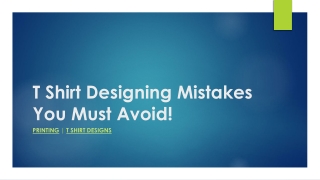 T Shirt Designing Mistakes You Must Avoid!