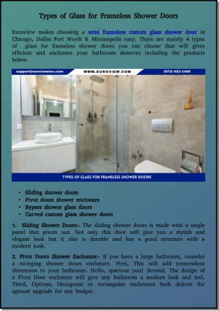 Types of Glass for Frameless Shower Doors