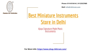 Best Miniature Instruments Store in Delhi