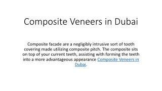 Composite Veneers in Dubai