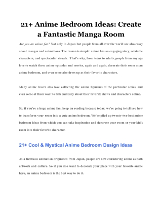 21  Anime Bedroom Ideas: Create a Fantastic Manga Room