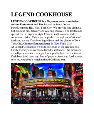 Chinese Sauteed Sauce in New York City