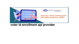 voter id enrollment api provider