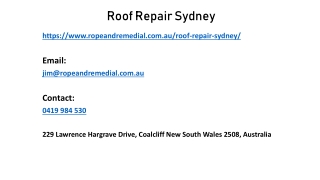 Contacting The roof repair Sydney Company To Get The Roof Fixed