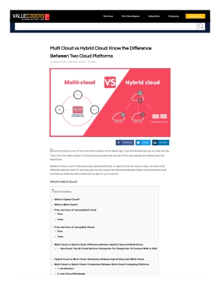 Multi Cloud vs Hybrid Cloud Know the Difference Between Two Cloud Platforms