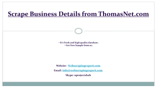 Scrape Business Details from ThomasNet.com