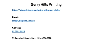 Fastest services of Surry Hills printing In Australia
