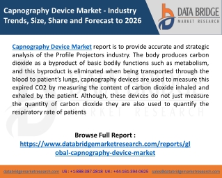 Capnography Device Market Trend and Demand