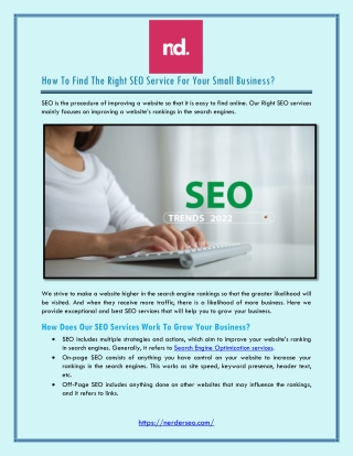 How To Find The Right SEO Service For Your Small Business